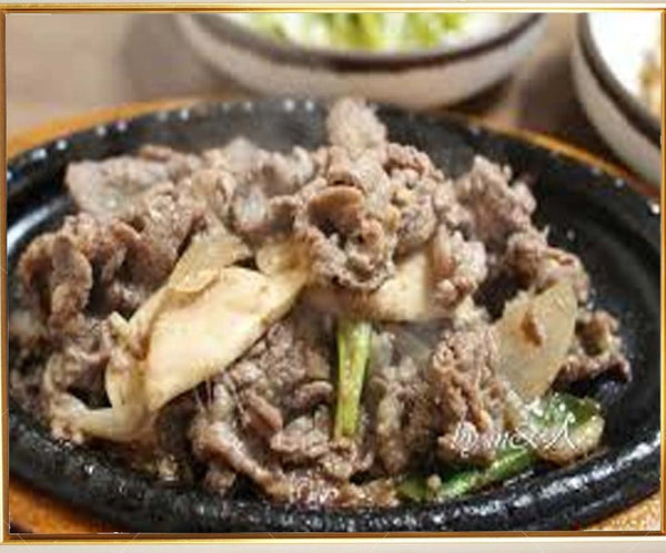 Beef On Hot Iron Plate (Inclusive of rice)
